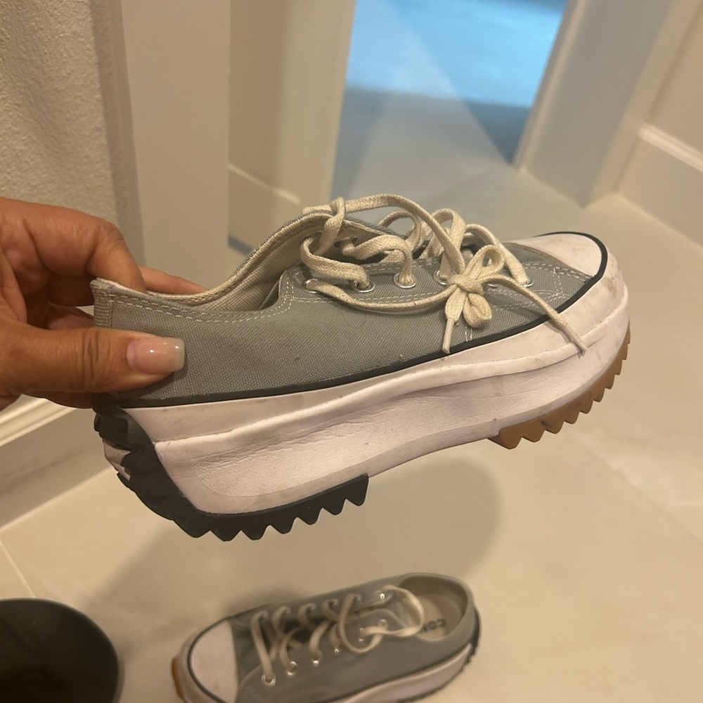 Converse Gray and White Chunky Sneakers